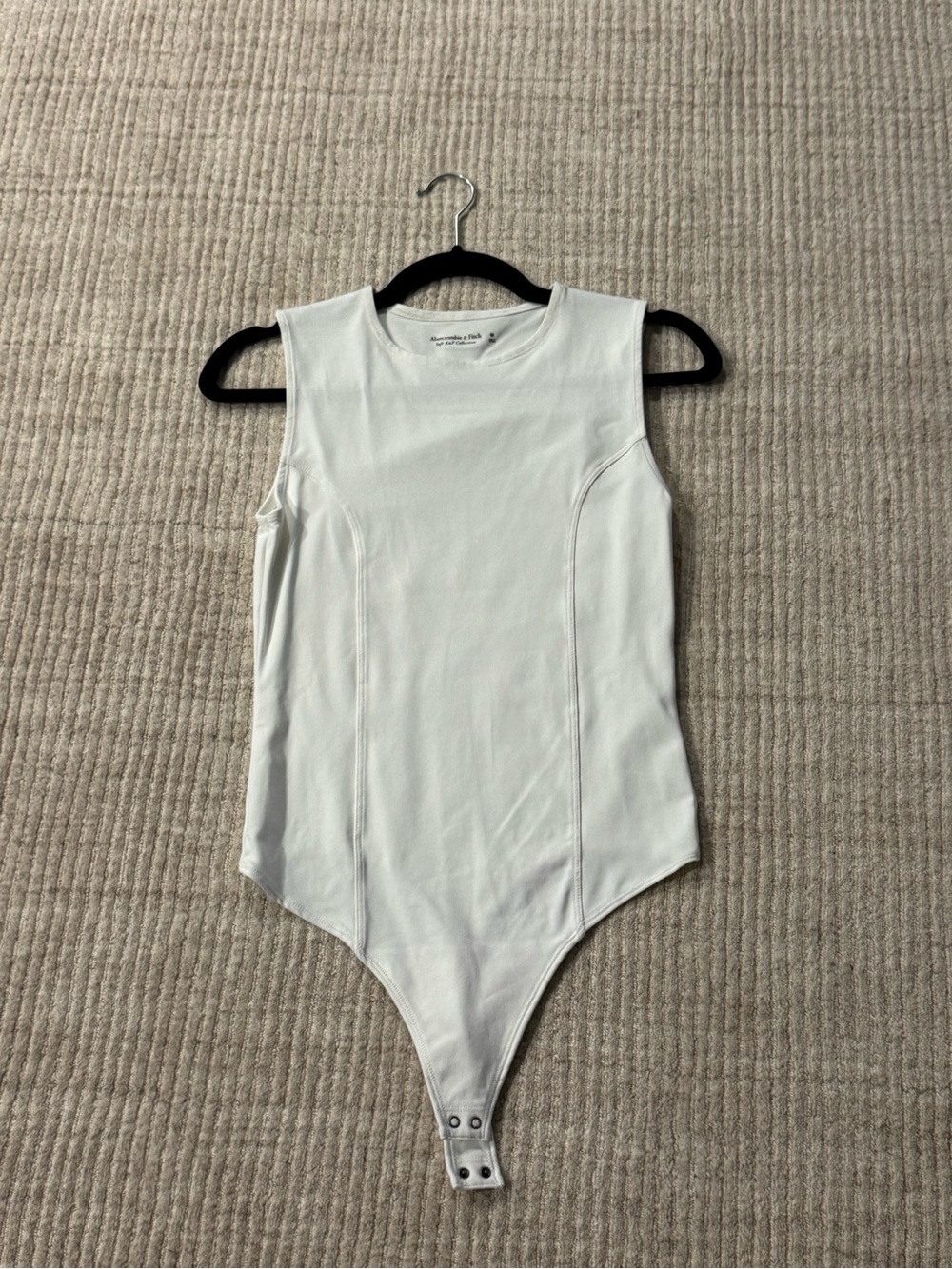 Abercrombie & Fitch Soft A&F Collection White Sleeveless Bodysuit